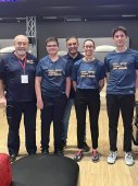 Équipe Occitanie&nbsp;: Mélissa - Mathis - Loïck Alix et les coachs Laurent et Paul